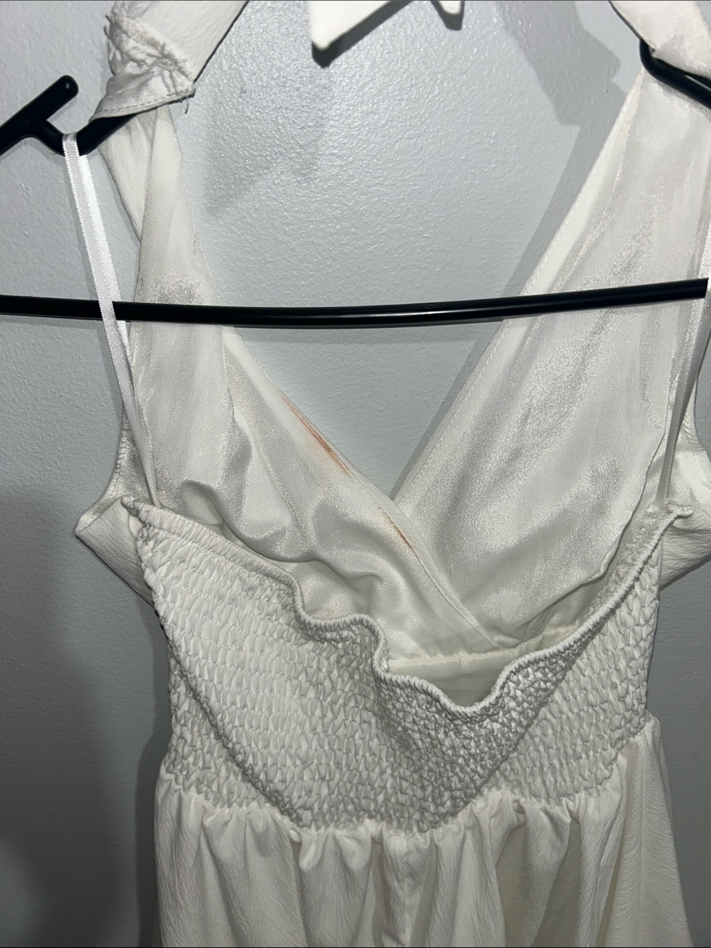 Women's Cream Halter Fit & Flare Dress - Picture 3 of 3